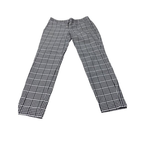 Express Columnist Black & White Houndstooth Womens Pants Size 2R Cotton Blend - Picture 1 of 11
